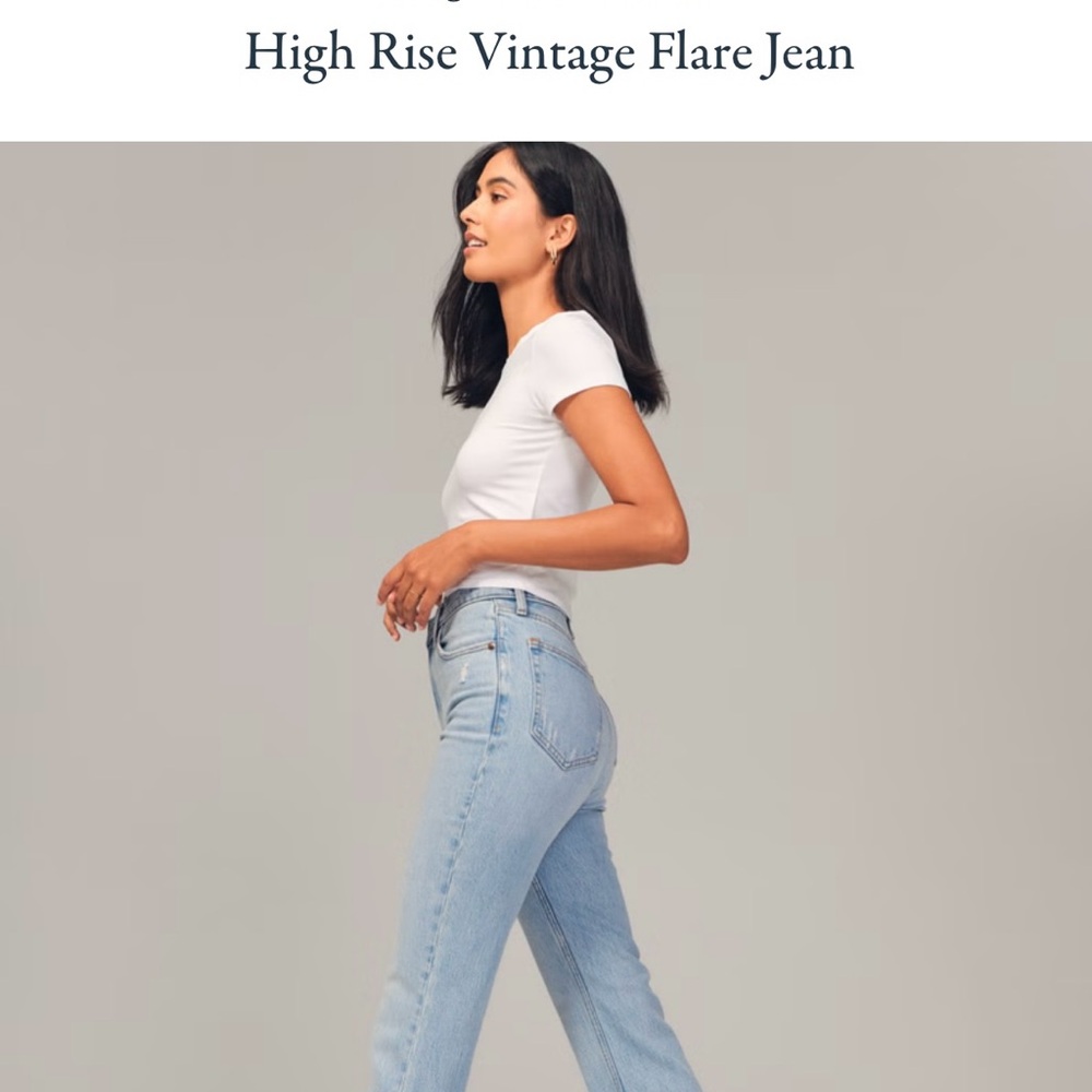 Abercrombie & Fitch Blue Flare Wide Leg Jeans